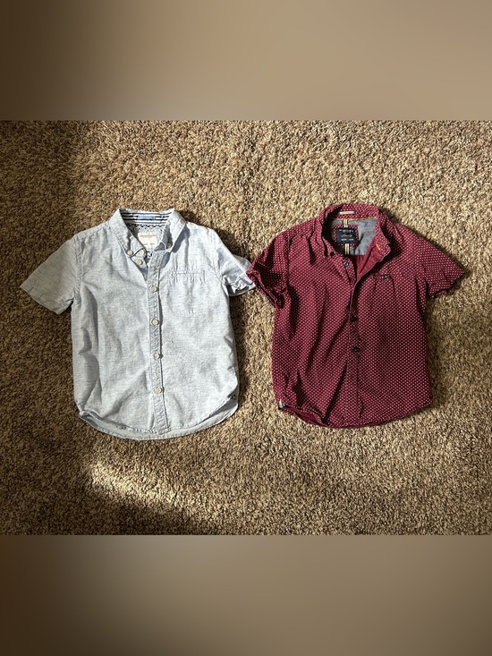 Denim & Flower Other - Denim & Flower Short-Sleeve Button-Up Shirt in Light Blue